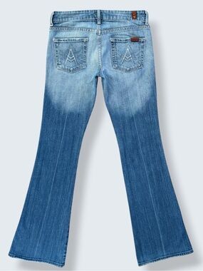 7 For All Mankind Vintage A Pocket Flare Jeans Size 25 USA Y2K